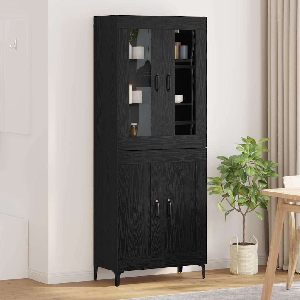 Highboard Altholz 69,5 x 34 x 180 cm Holzwerkstoff