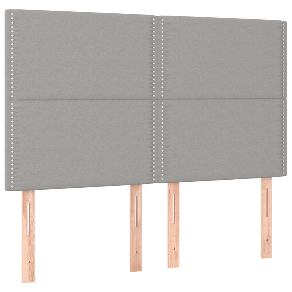 Kopfteil Dunkelgrau 80 x 5 x 118/128 cm Stoff