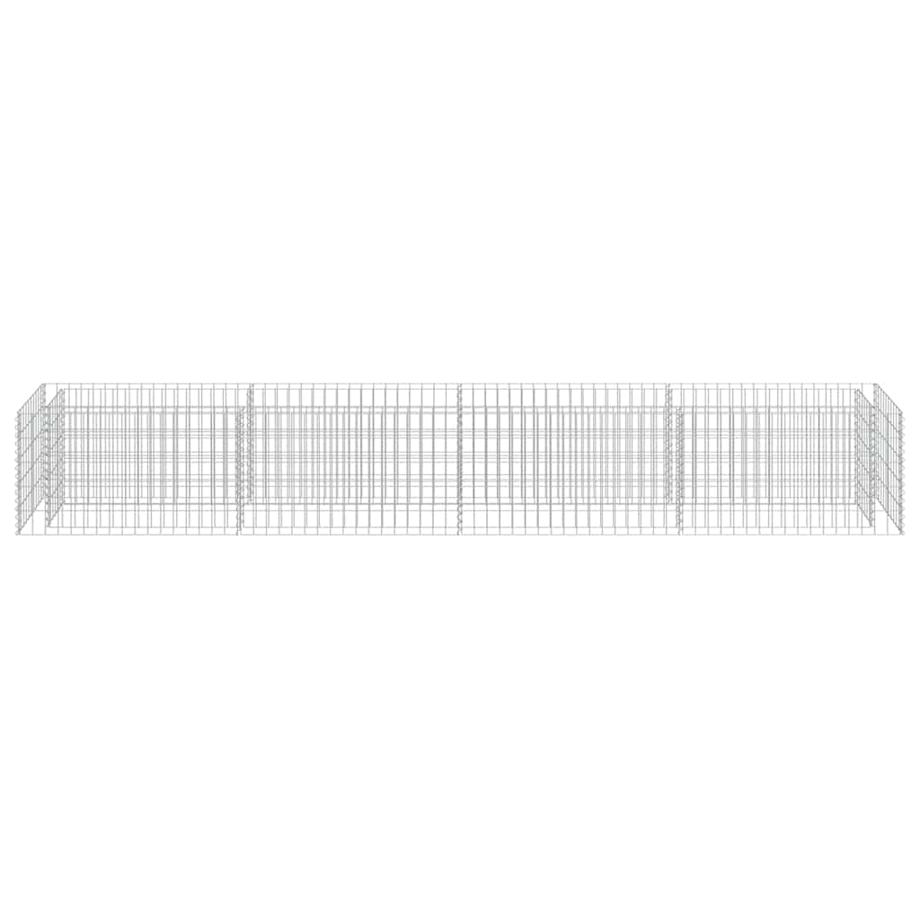 Gabionen-Hochbeet Verzinkter Stahl 450×90×100 cm