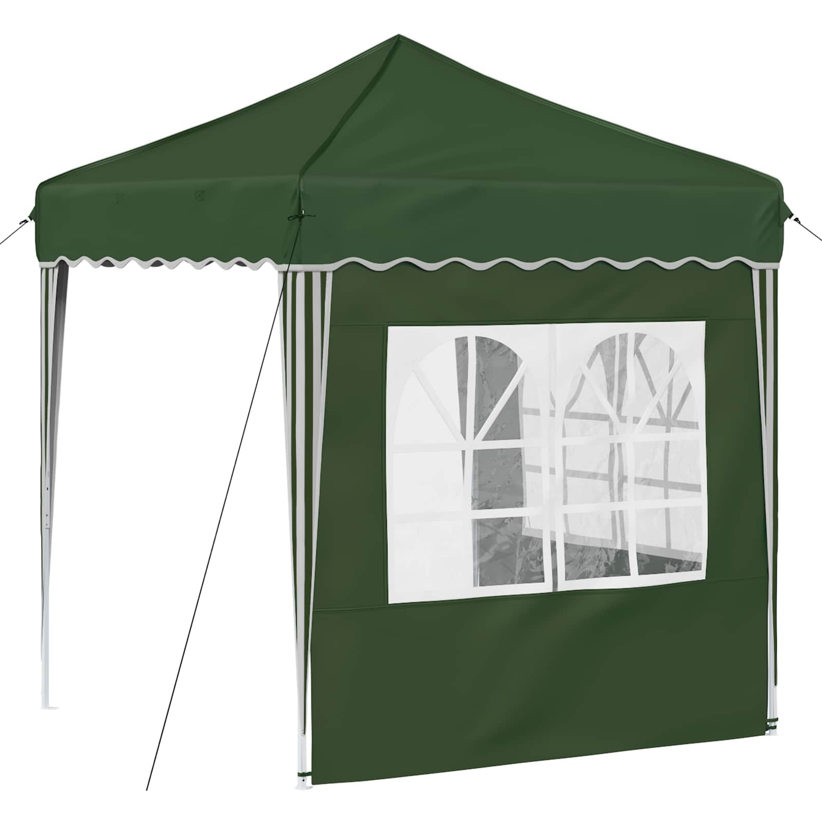 Pop-up Partyzelt 195 x 195 x 245 cm Creme Oxford-Stoff