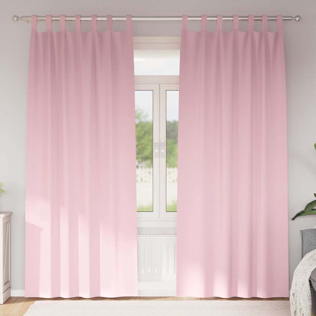 Verdunkelungs-Vorhänge mit Ringen 2 pcs Beige 140 x 140 cm