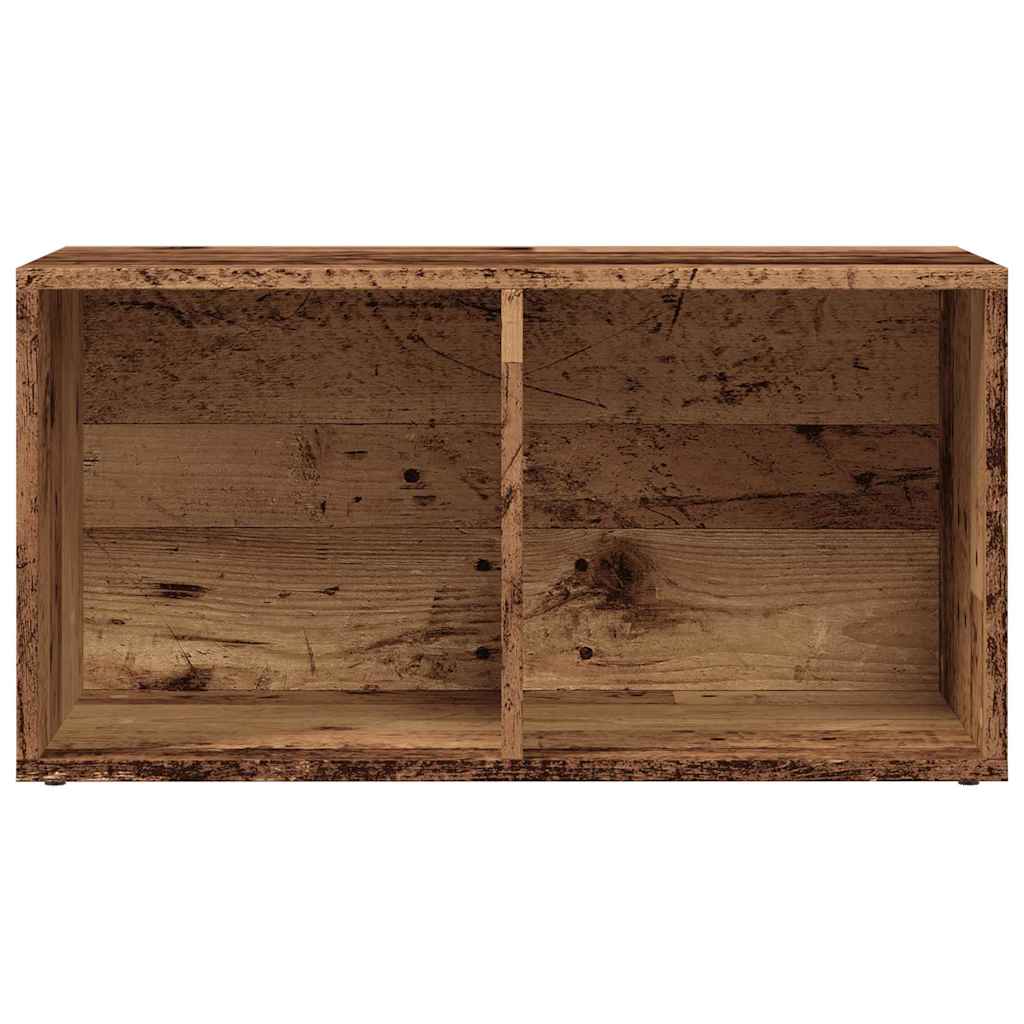 Schallplatten-Aufbewahrungsbox Weiß 71x34x36 cm Holzwerkstoff