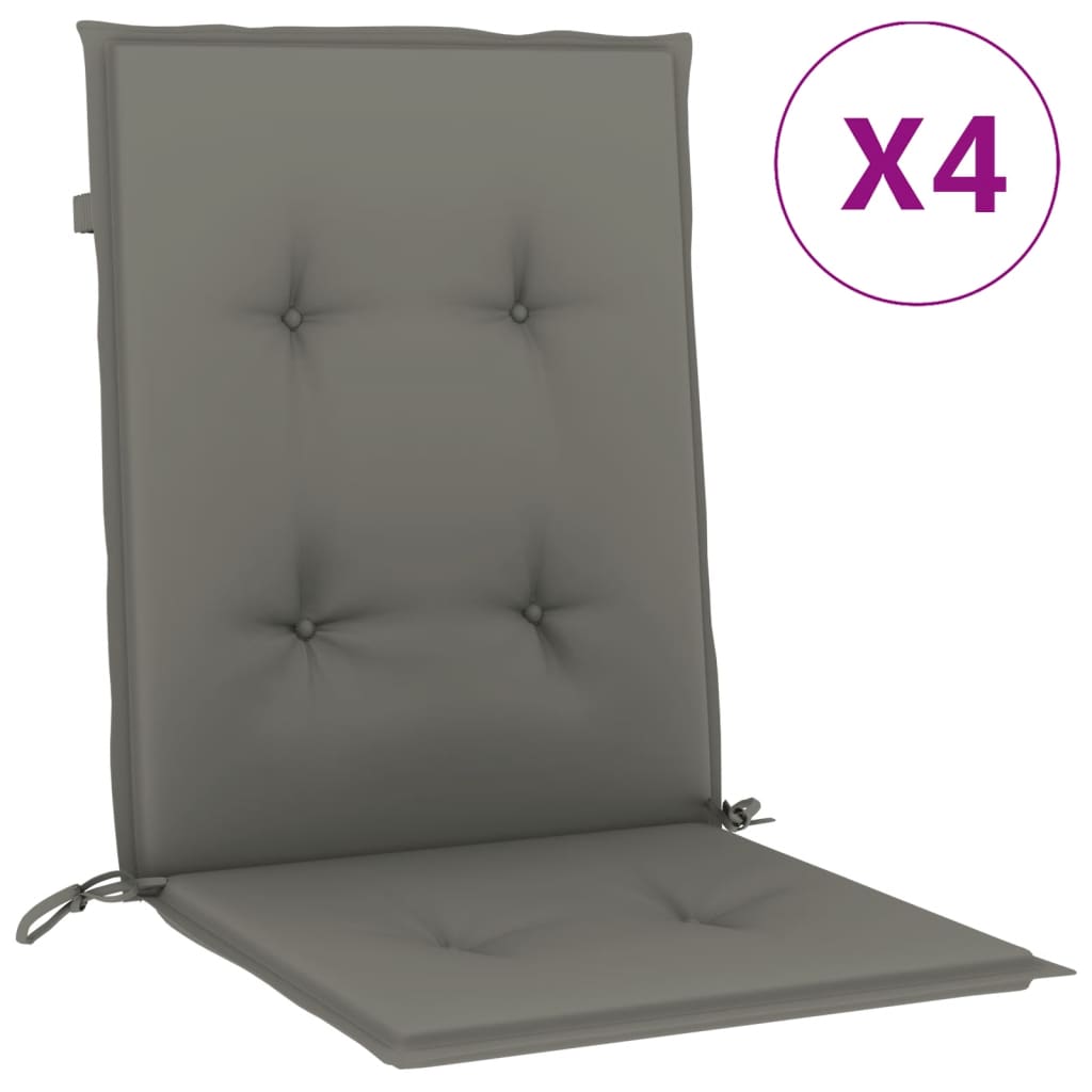 Niedriglehner-Auflagen 2 Stk Melange Anthrazit 100x50x7cm Stoff