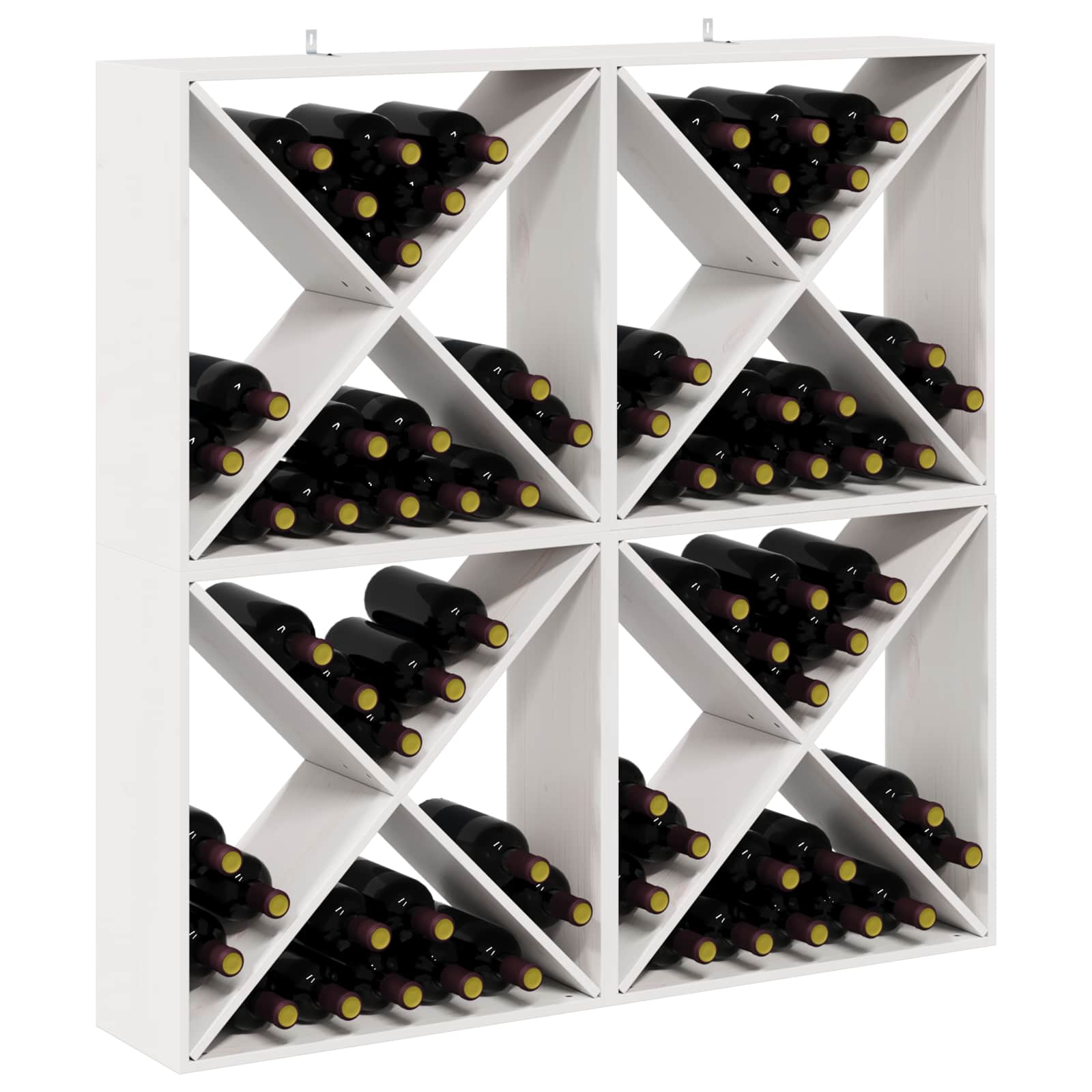Weinschrank 56 x 25 x 56 cm Massivholz Kiefer