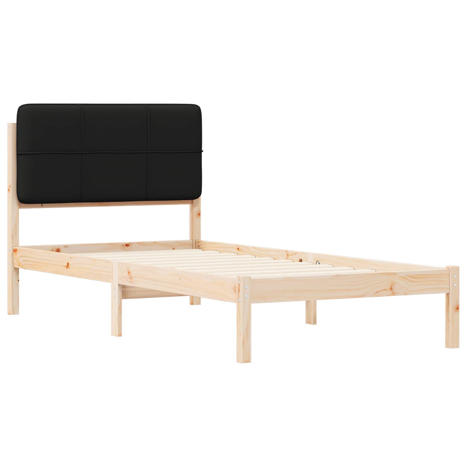 Bettgestell mit gepolstertem Kopfteil Hellgrau 200 x 200 cm