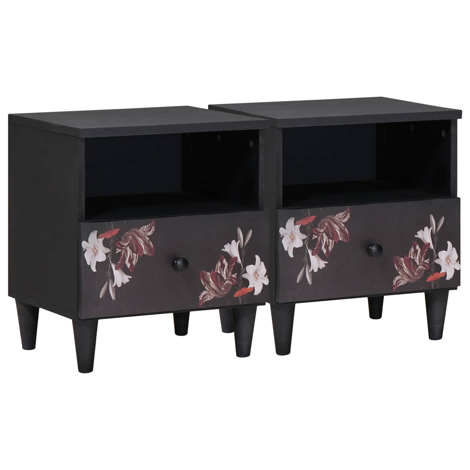 Nachttisch Braun 40 x 33 x 46 cm Massivholz Mango