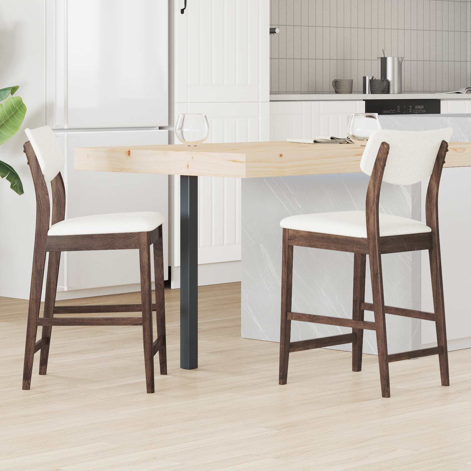 Esszimmerstühle 2 pcs Hellbraun 48 x 49 x 95 cm