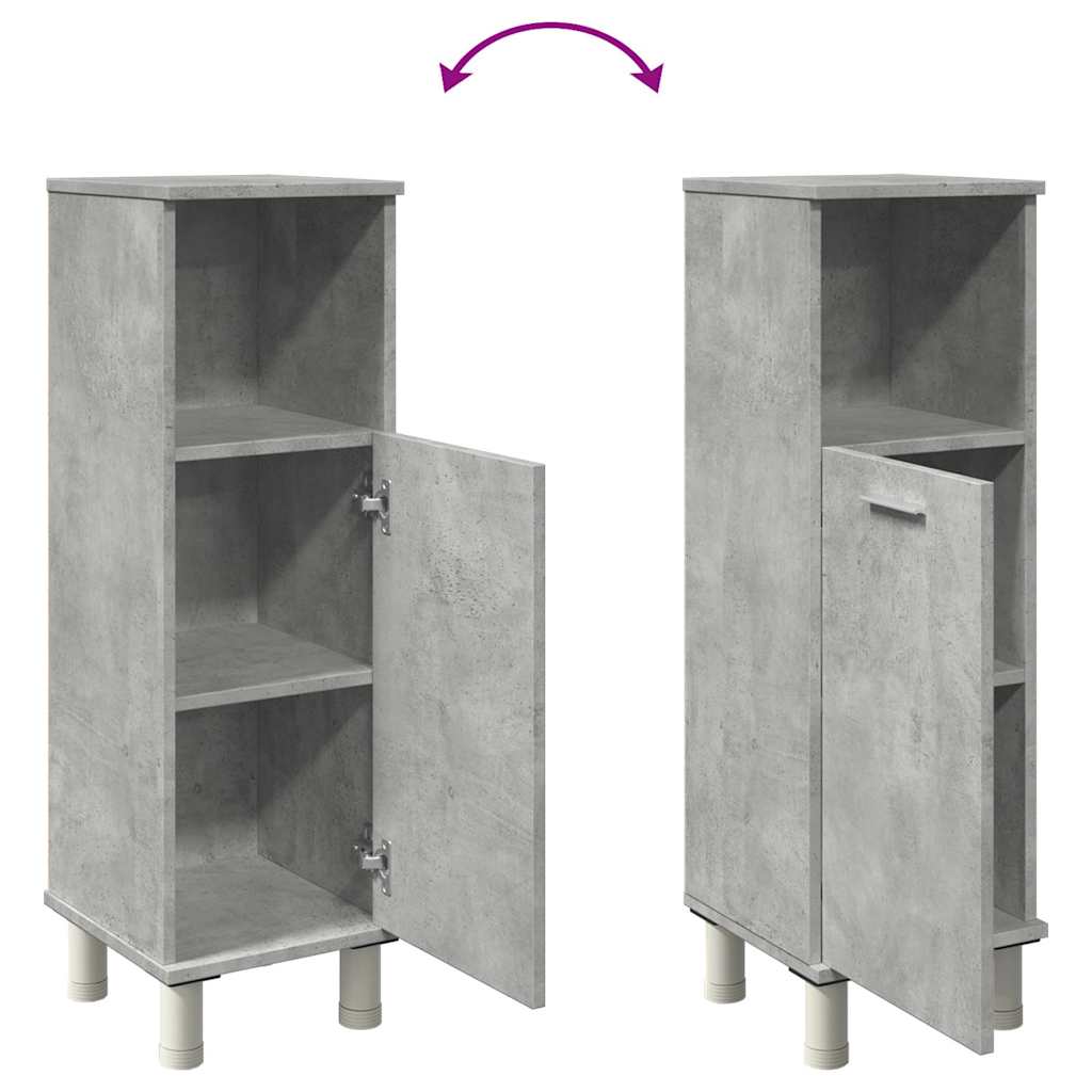 Badezimmerschrank Weiß 30x30x95 cm Holzwerkstoff
