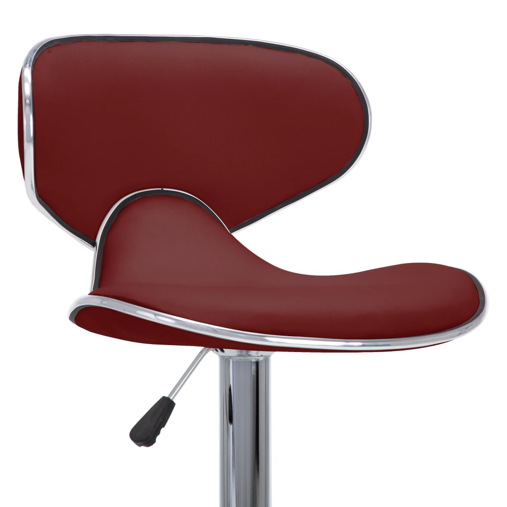 Barhocker 2 Stk. Rot Kunstleder