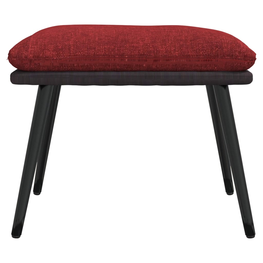 Fußhocker Hellgrau 45x29,5x35 cm Stoff und Kunstleder
