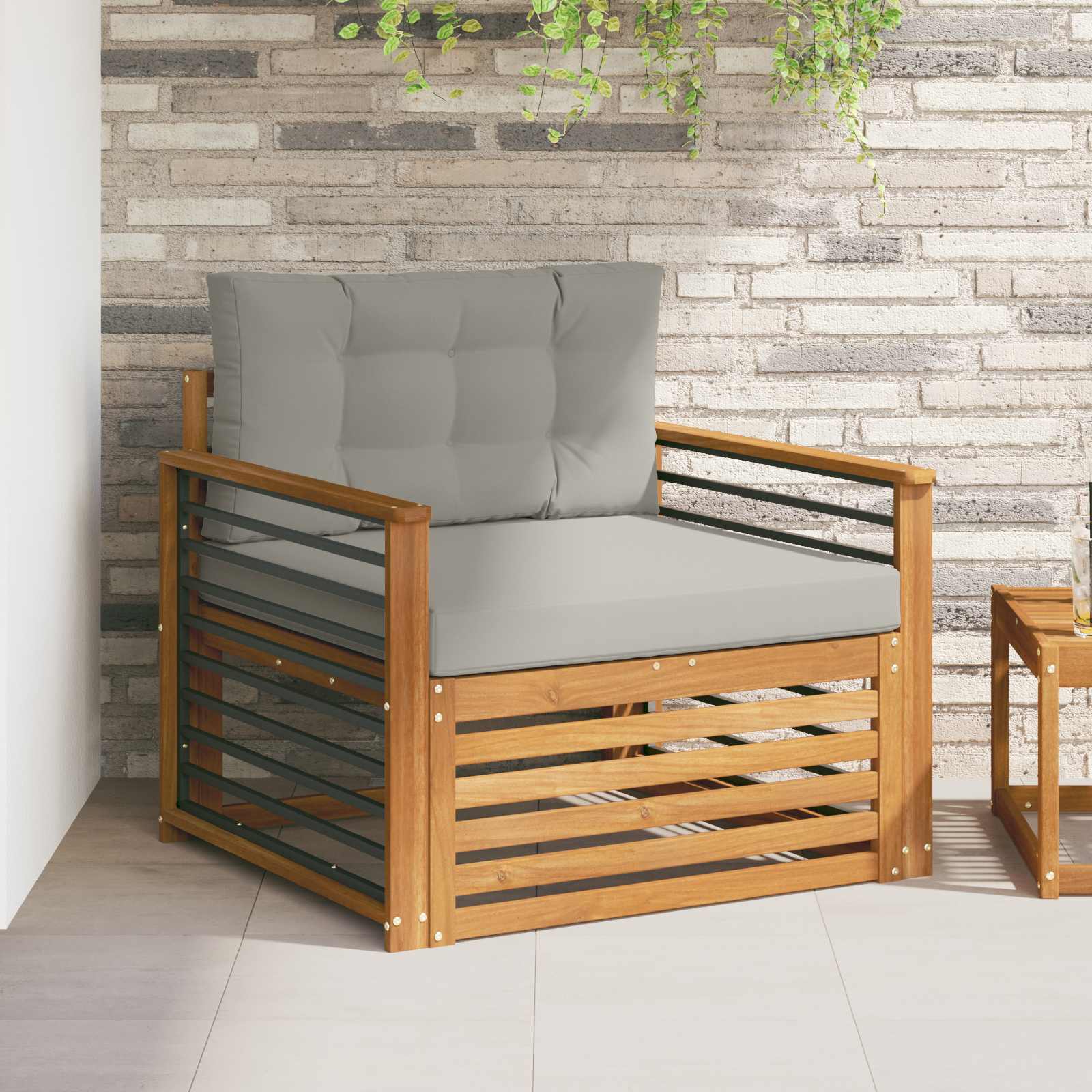2 Stück Outdoor-Sofa Natur