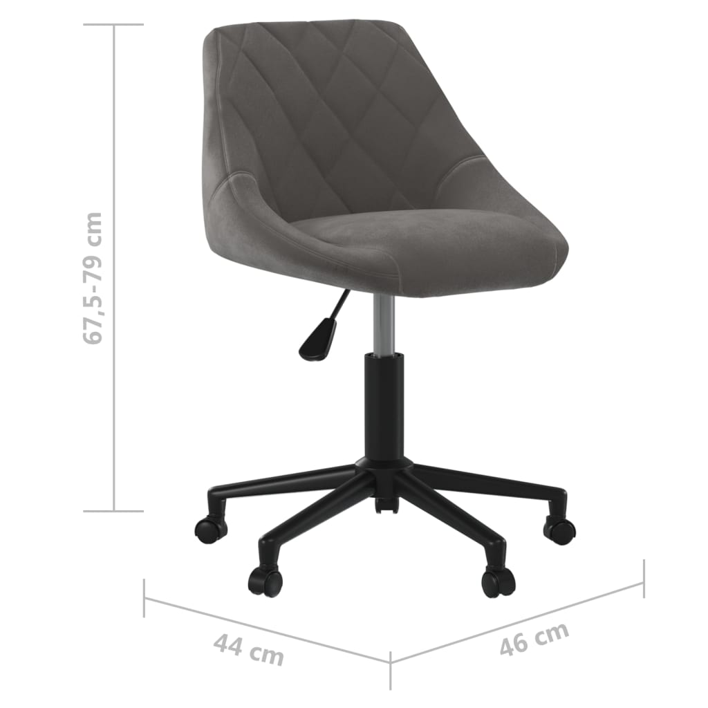 Bürostuhl Drehbar Creme Samt