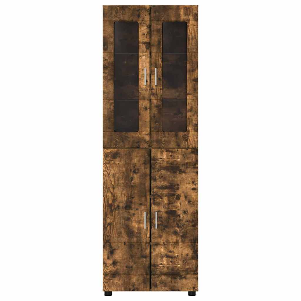 Highboard mit Regal FLORIN Weiß 60 x 35 x 182 cm Holzwerkstoff
