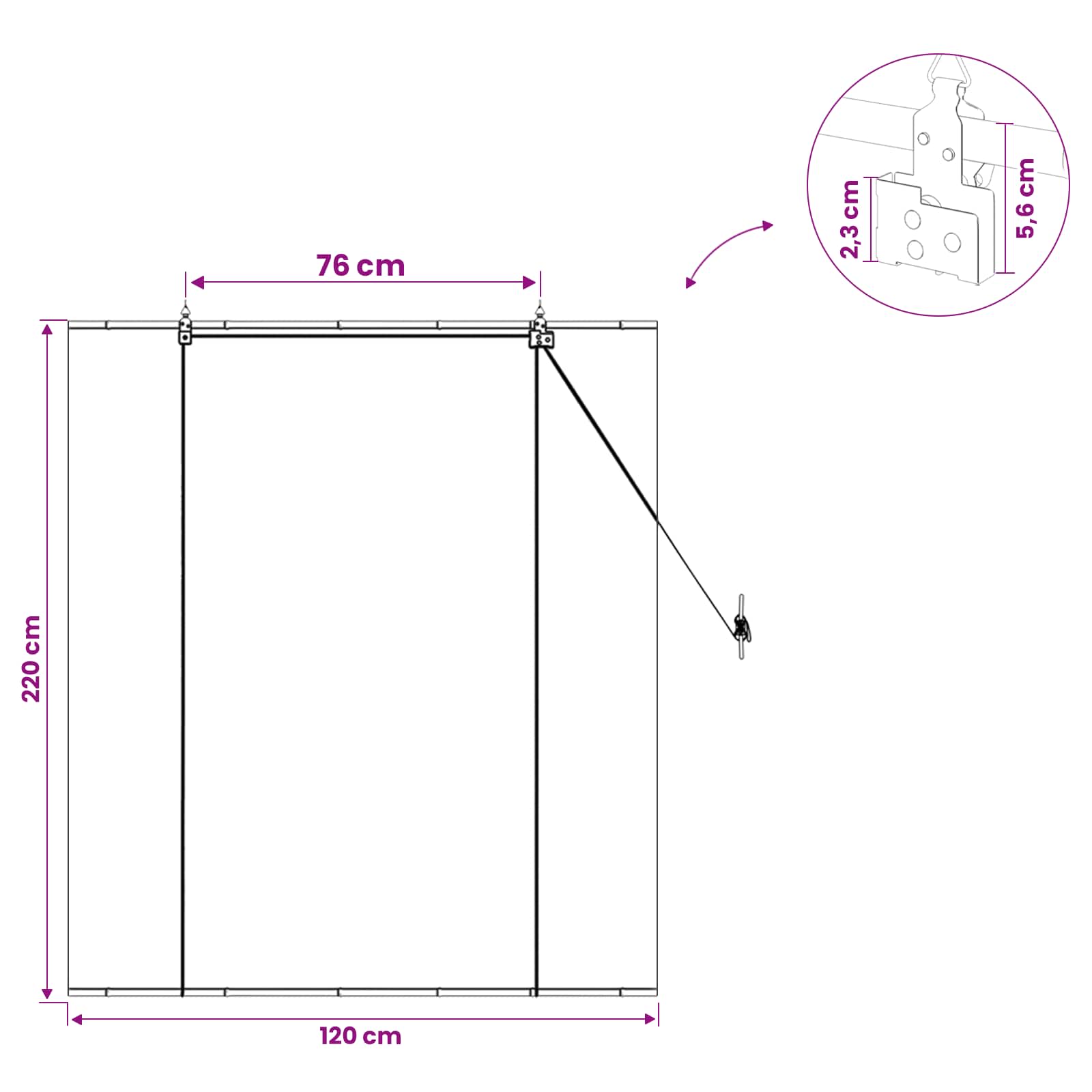 Bambusrollo Natur 80x160 cm