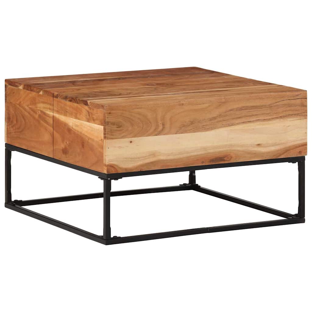 Couchtisch 68x68x41 cm Raues Mangoholz
