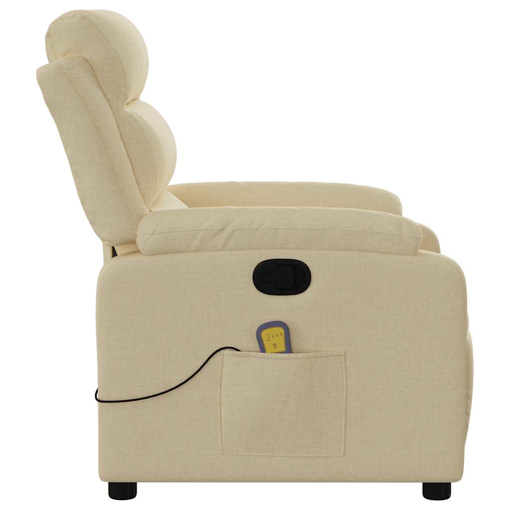 Massage-Relaxsessel, hellgrauer Stoff