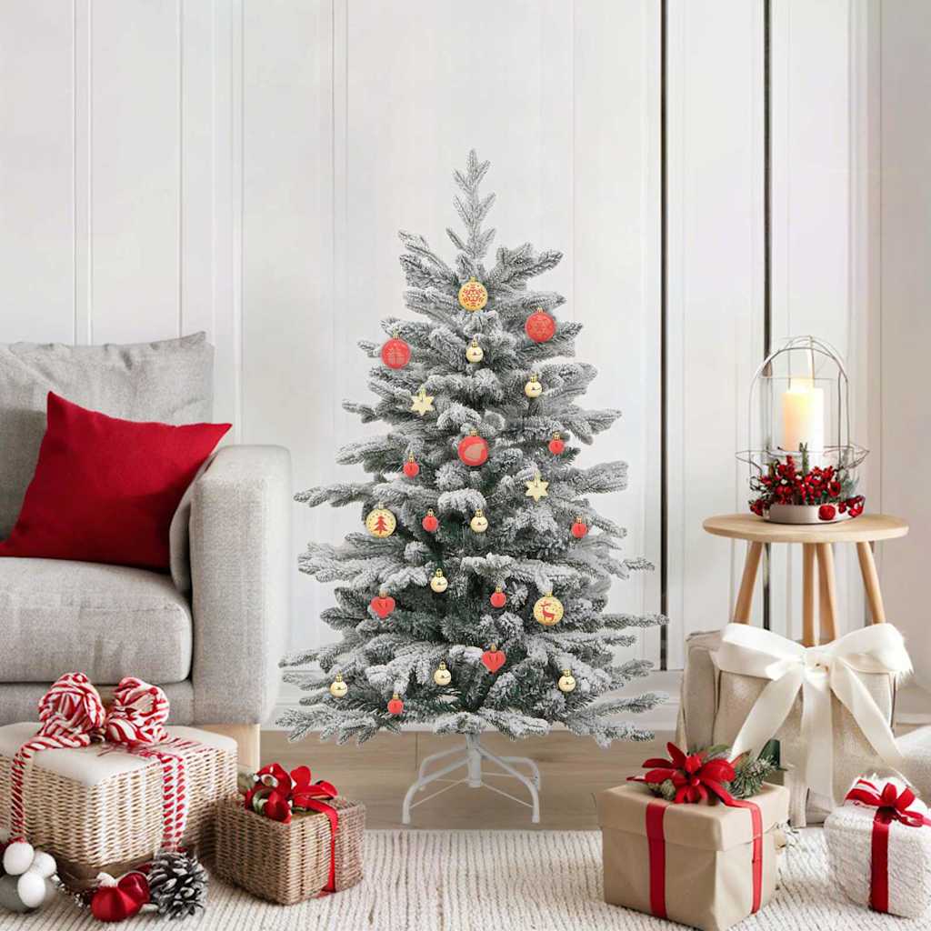 Weihnachtskugel-Set 40 pcs Gold und Rot Kunststoff