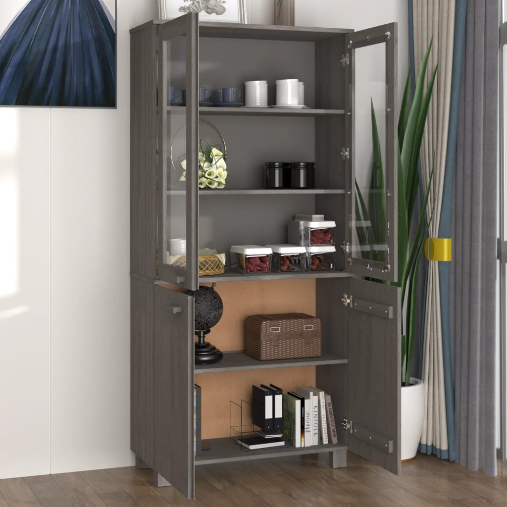 Highboard HAMAR Massivholz Kiefer Honigbraun