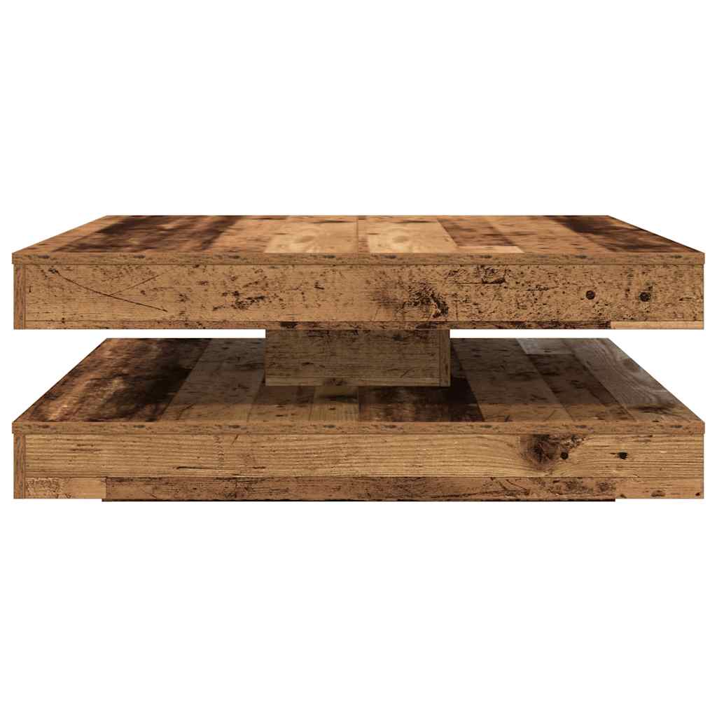 Couchtisch 360-Grad Drehbar Weiß 90x90x34,5 cm