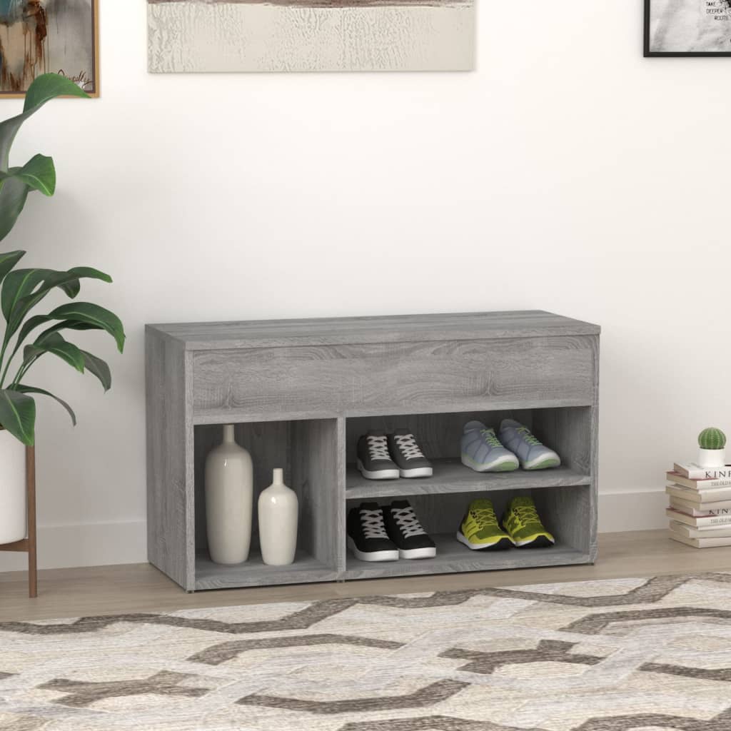 Schuhbank Weiß 60x30x45 cm Holzwerkstoff