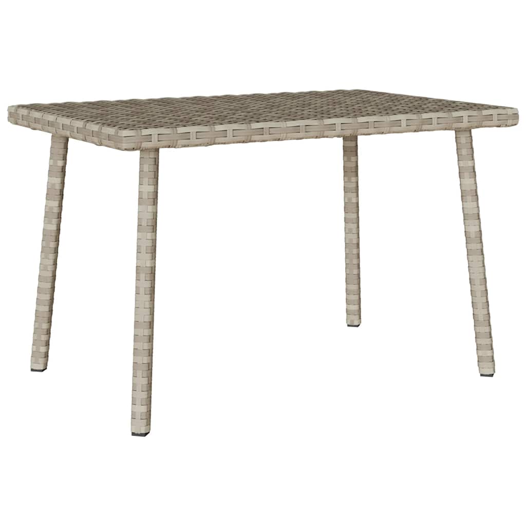 Garten-Couchtisch Rechteckig Schwarz 40x40x37 cm Poly Rattan