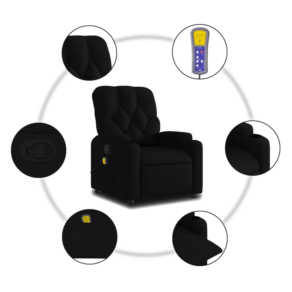 Massage-Relaxsessel, hellgrauer Stoff
