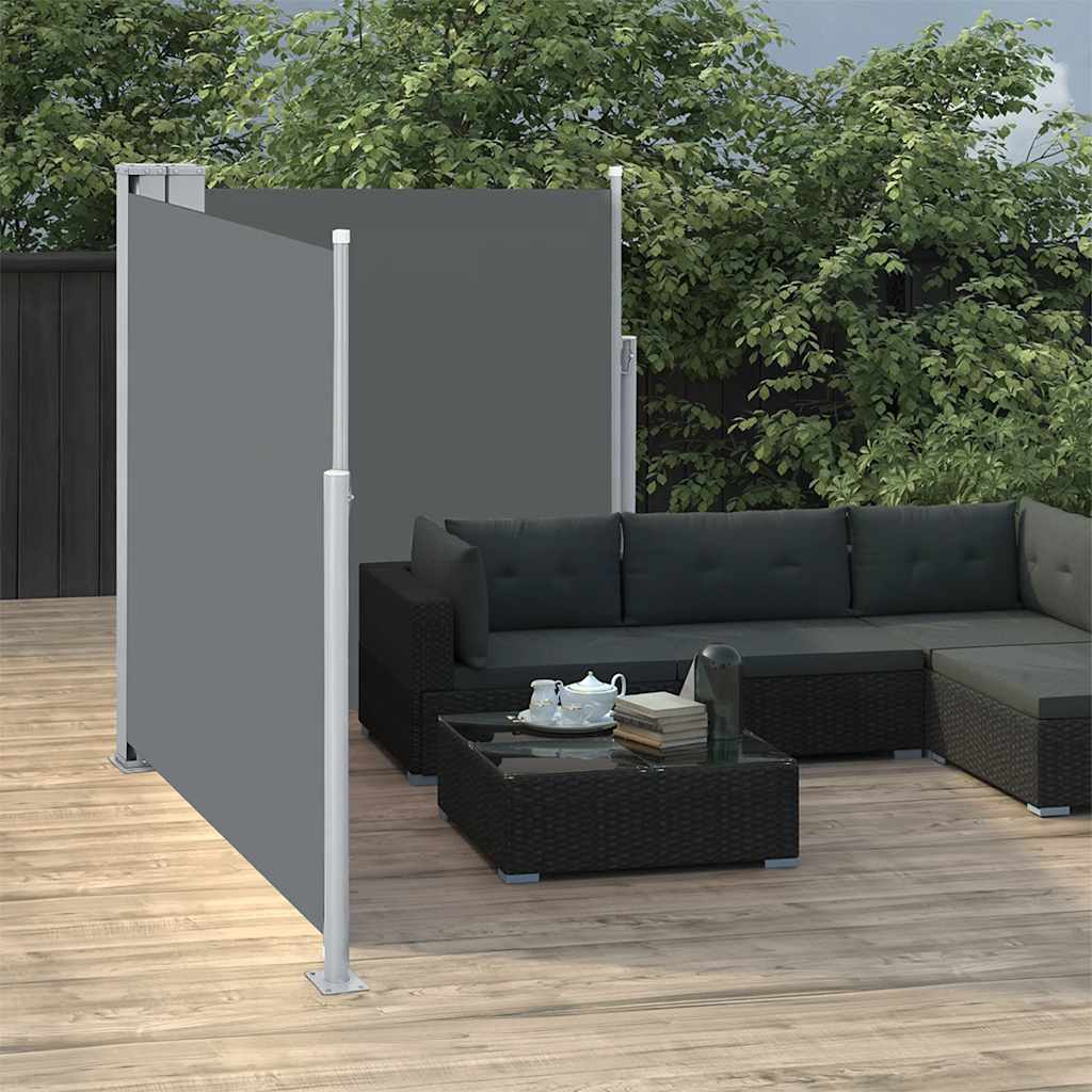 Ausziehbare Seitenmarkise 160×600 cm Braun