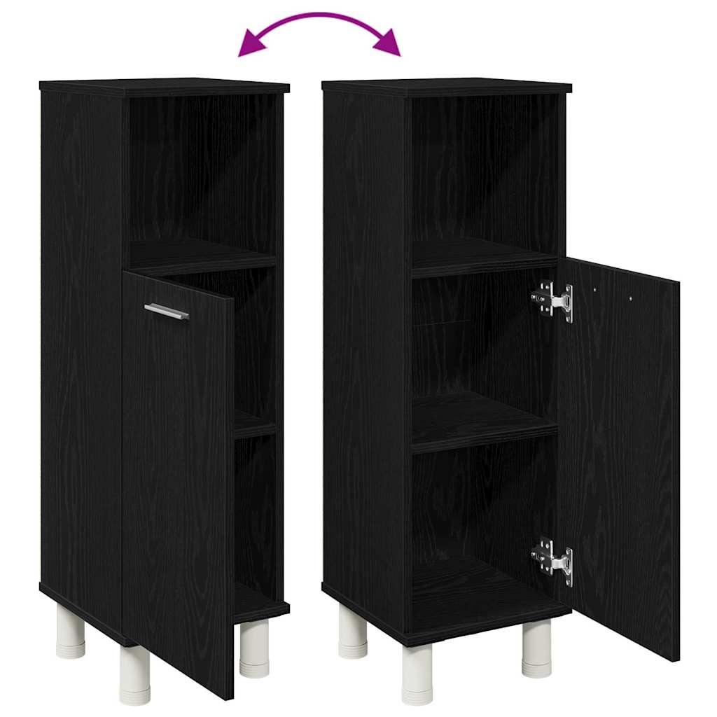 Badezimmerschrank Weiß 30x30x95 cm Holzwerkstoff