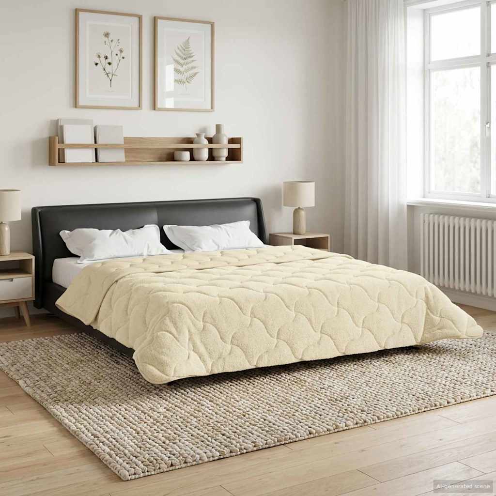 Winterbettdecke Gepolstert Anthrazit 135 x 200 cm