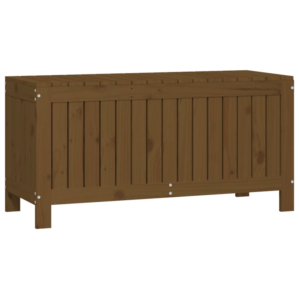 Gartentruhe Grau 76x42,5x54 cm Massivholz Kiefer