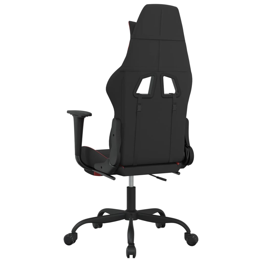 Gaming-Stuhl mit Massagefunktion Schwarz und Creme Stoff