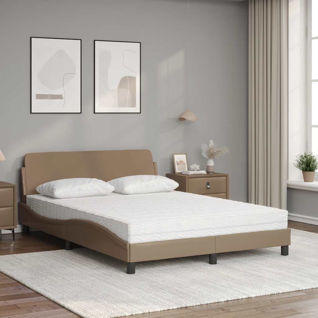 Bett mit Matratze "Dover" Schwarz 80x200 cm Kunstleder