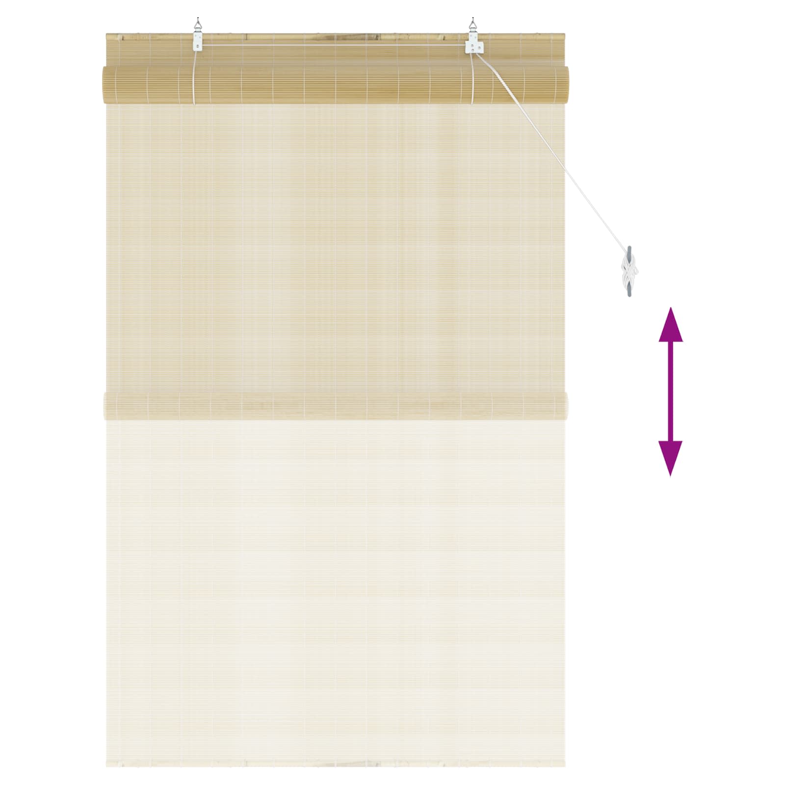 Bambusrollo Natur 80x160 cm