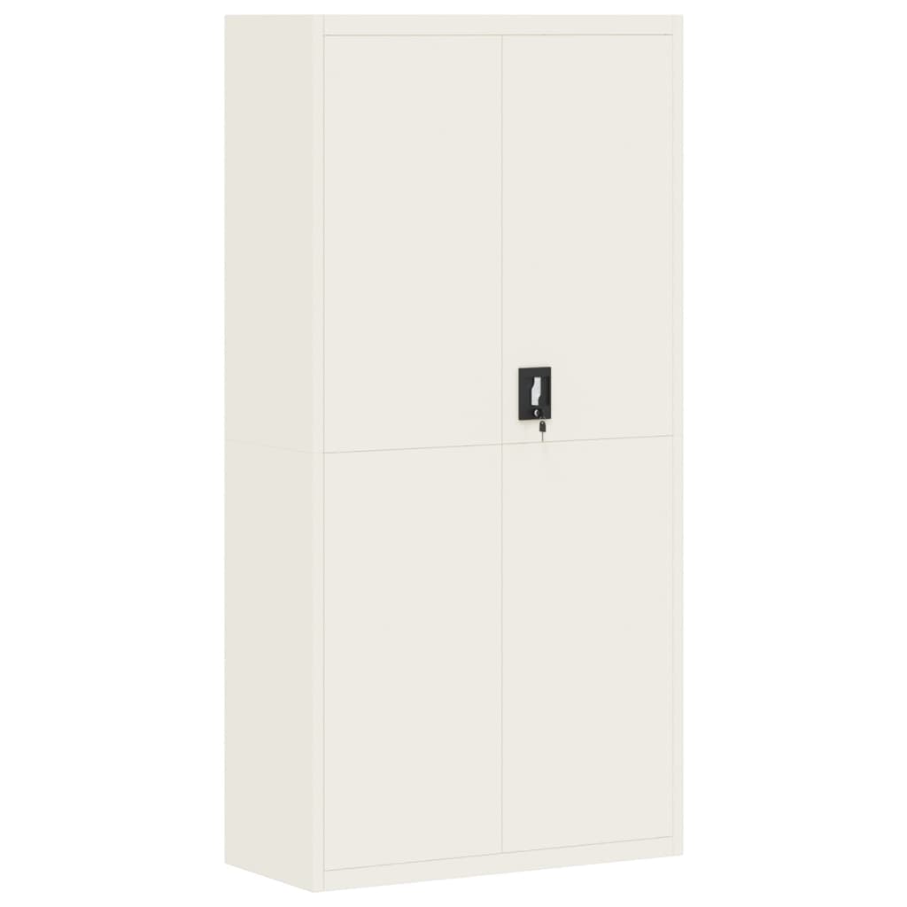 Aktenschrank Weiß 90x40x110 cm Stahl
