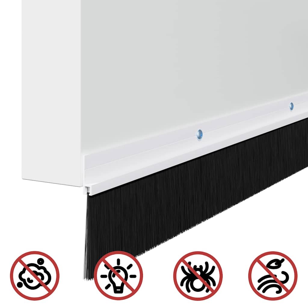 Aufsteck Türbürstendichtungen 2 pcs Braun 100 cm