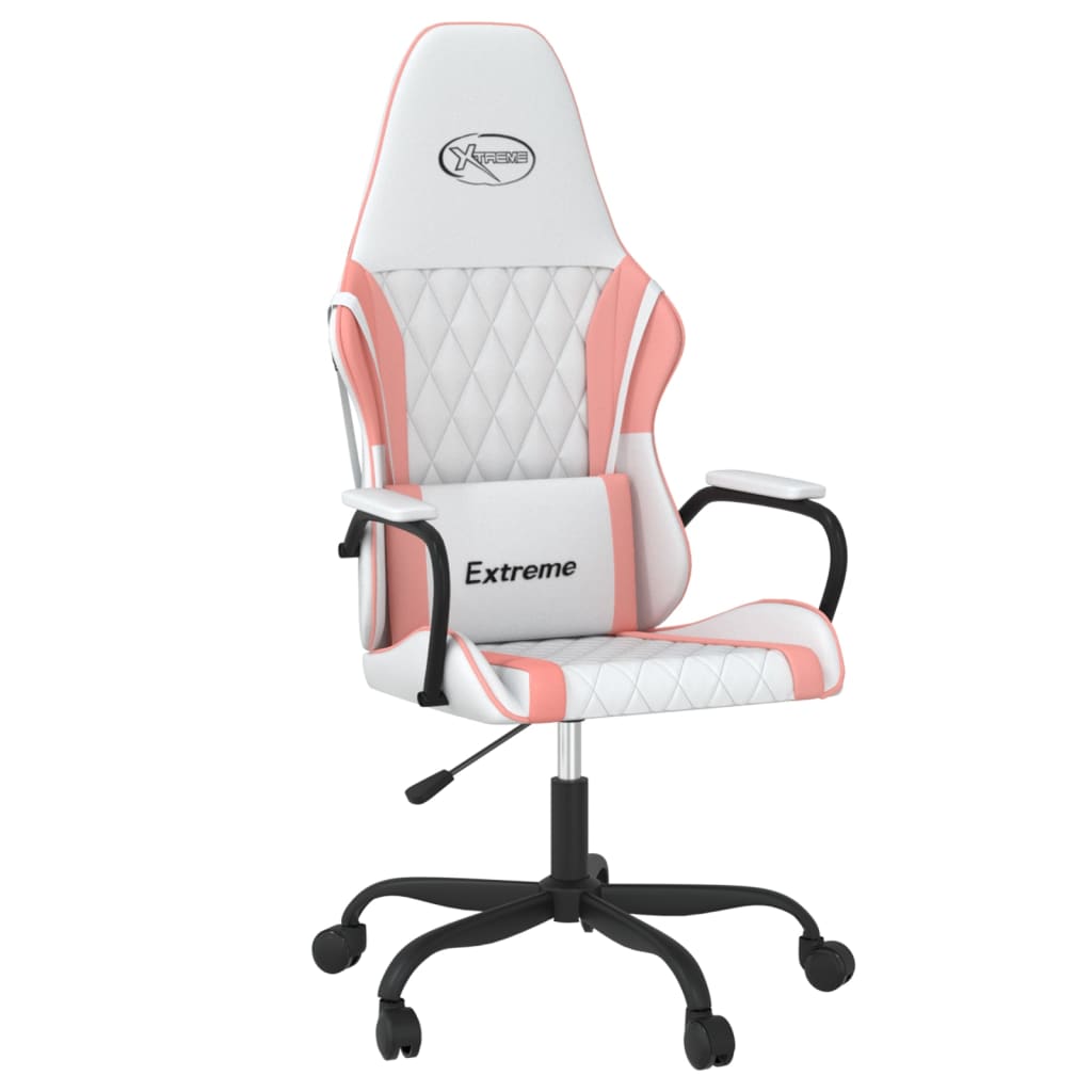 Gaming-Stuhl mit Massagefunktion Schwarz und Blau Kunstleder