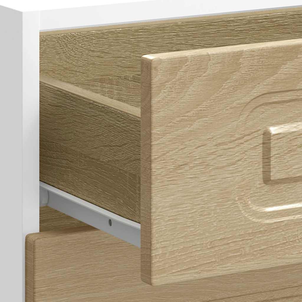 Herdumbauschränke 2 Stk. Kalmar Weiß Holzwerkstoff