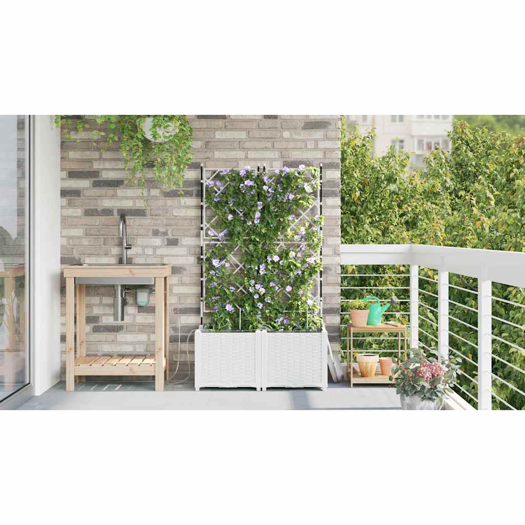 Garten-Pflanzgefäß 4 Stk. Braun 160 x 40 x 22 cm PP