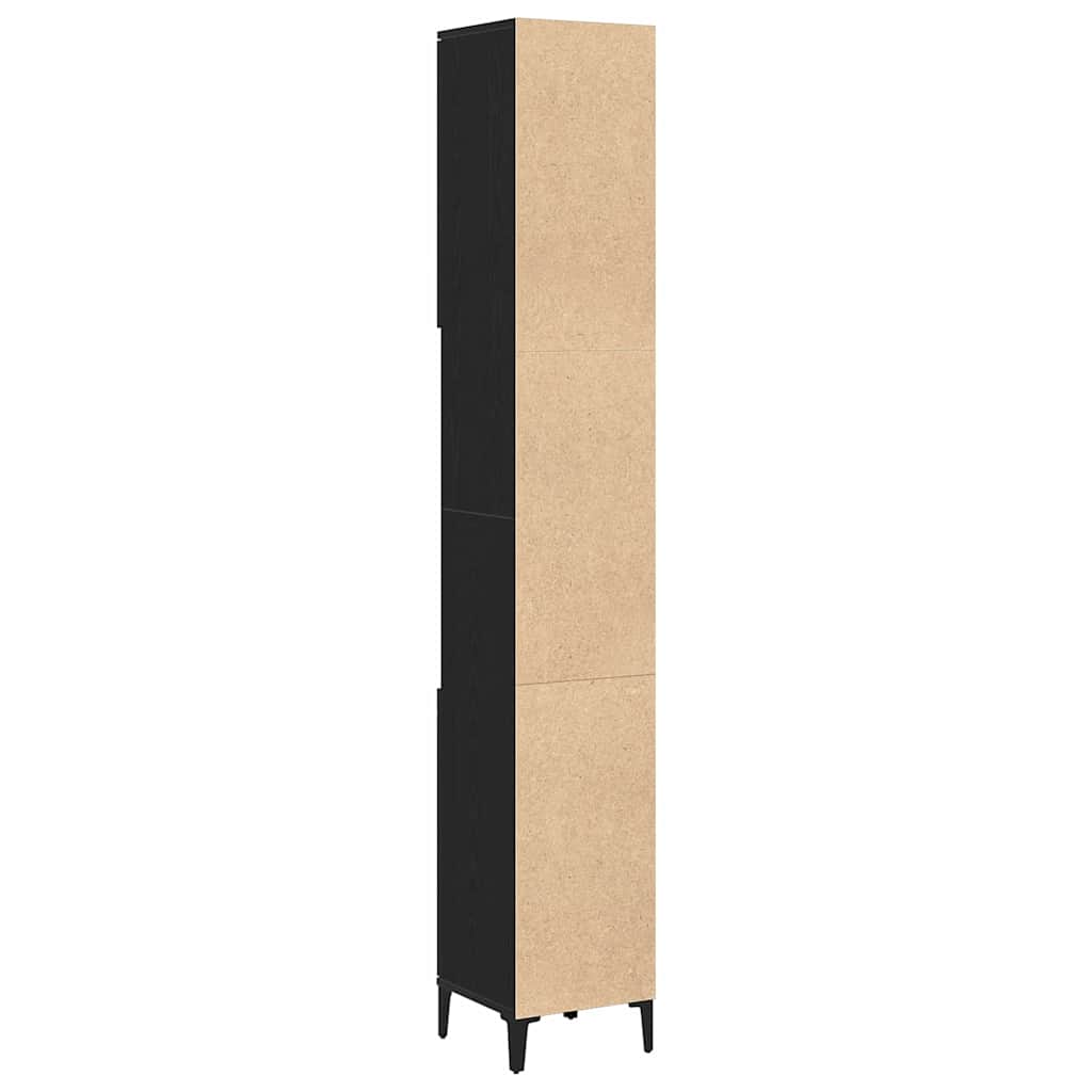 Badschrank Weiß 30x30x190 cm Holzwerkstoff