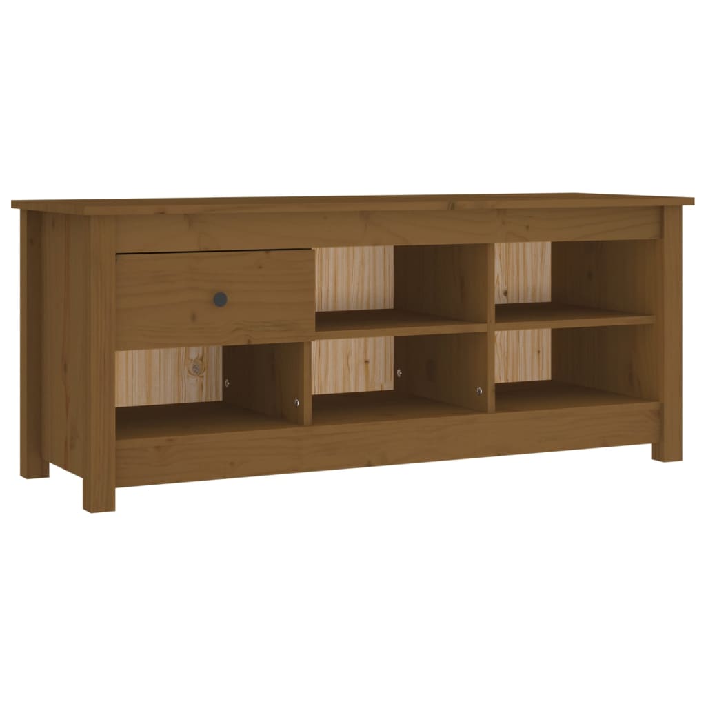 Schuhschrank 110x38x45,5 cm Massivholz Kiefer