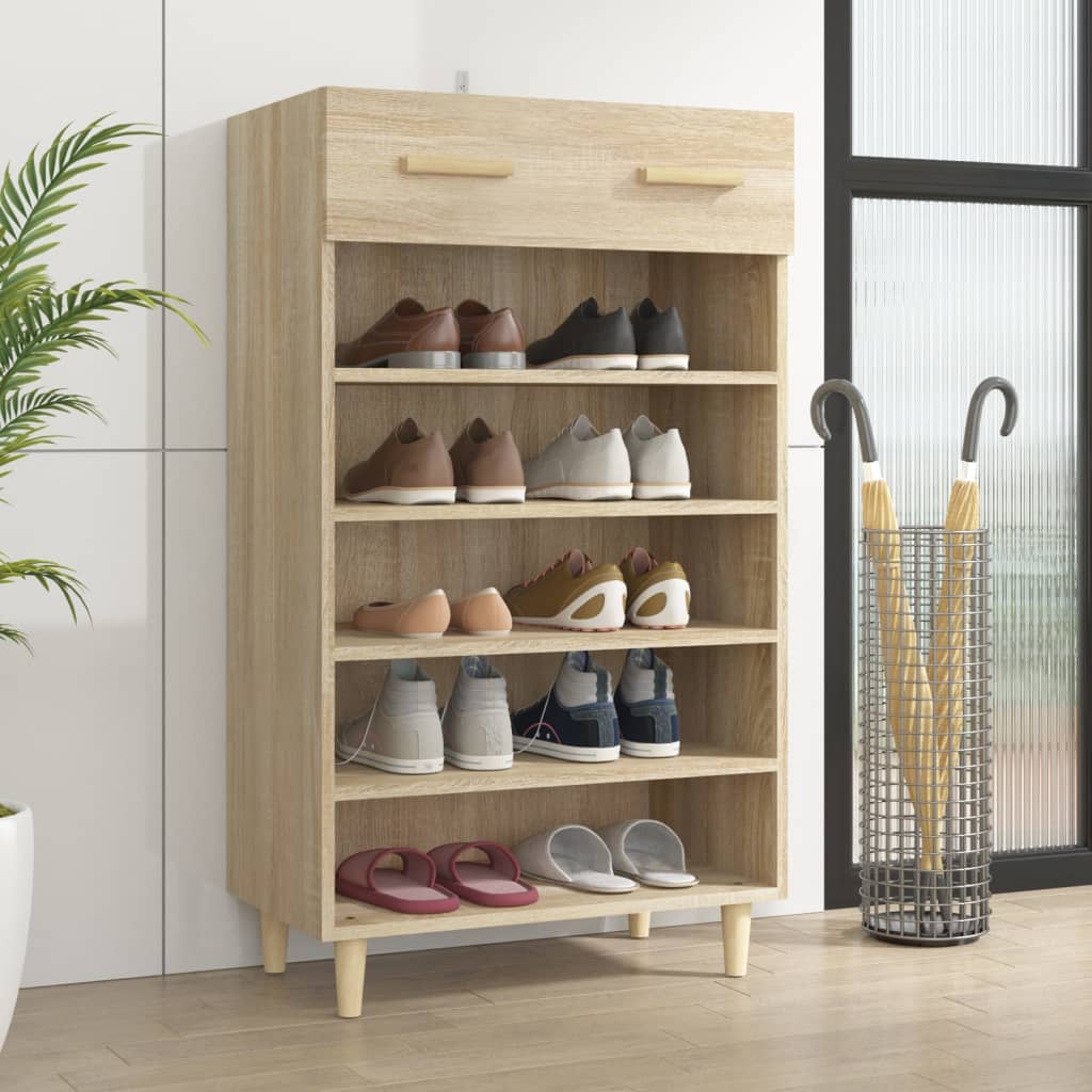 Schuhschrank mit Regal Altholz 60 x 35 x 105 cm Holzwerkstoff