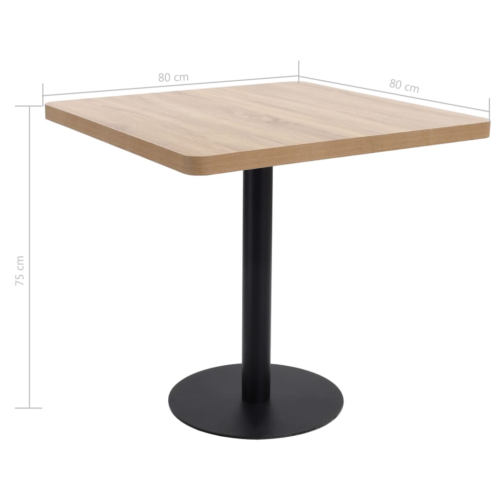 Bistrotisch Hellbraun 50x50 cm MDF