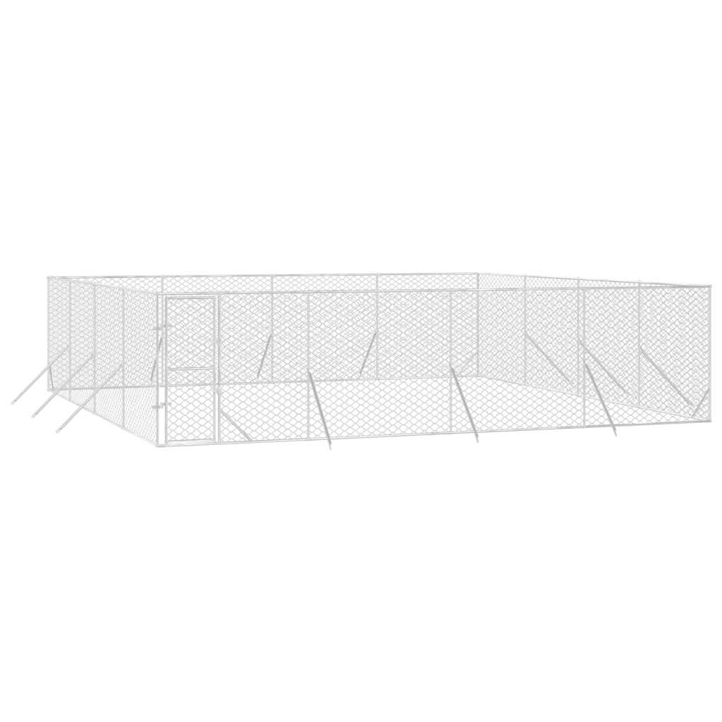 Outdoor-Hundezwinger Silbern 2x2x2 m Verzinkter Stahl