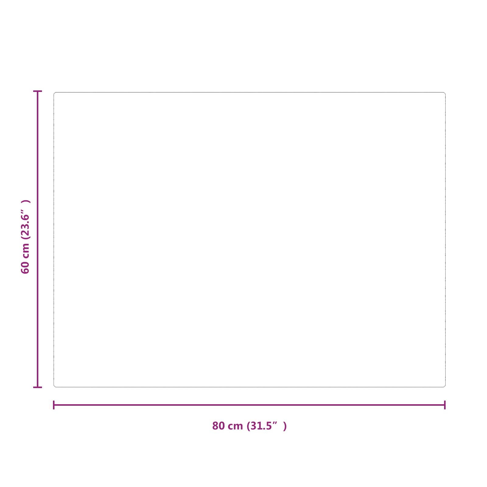 Feuerstelle Glasplatte Transparent 80 x 50 cm Glas