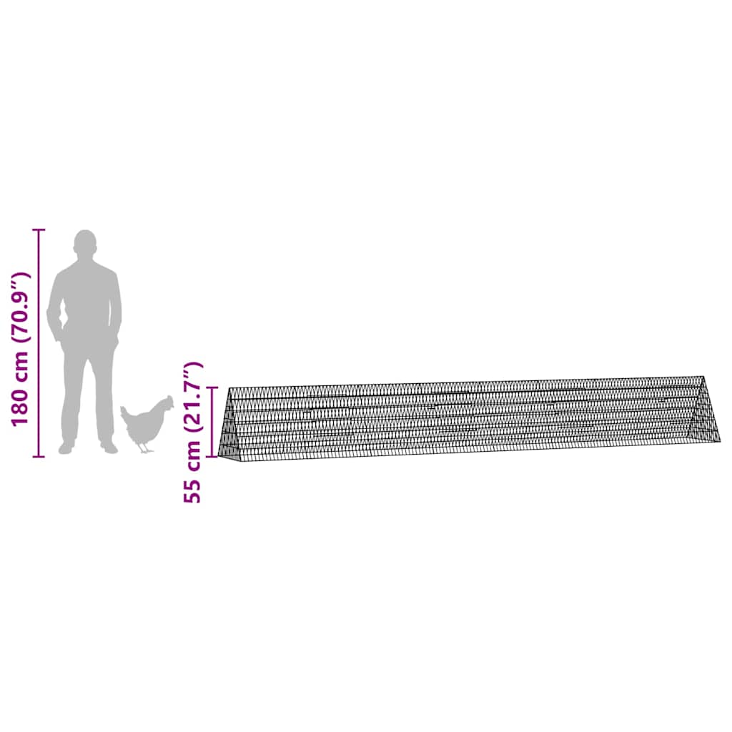 Hühnerkäfig Silber 110 x 55 x 55 cm Verzinkter Stahl