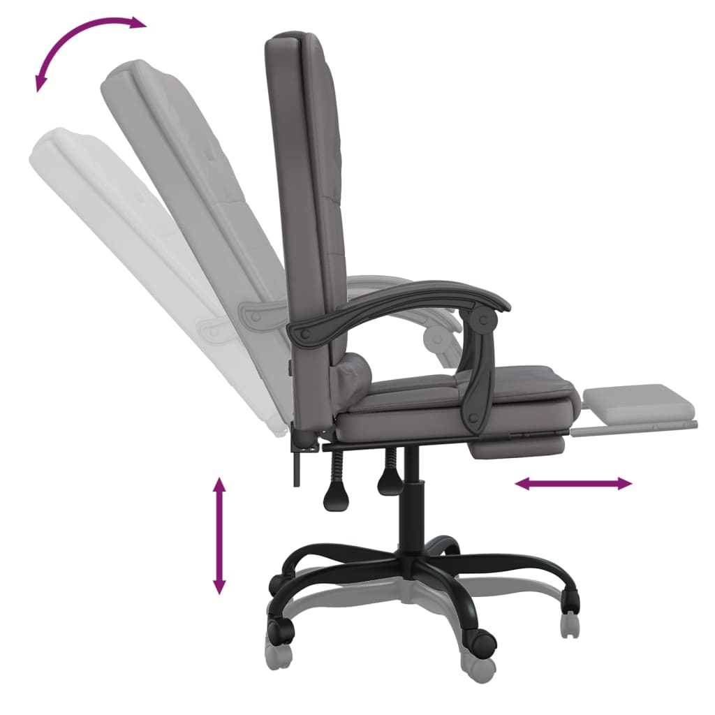 Bürostuhl mit Massagefunktion Schwarz Kunstleder