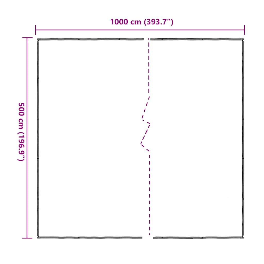 Transparente Plane mit Ösen 1x2 m Polyethylen