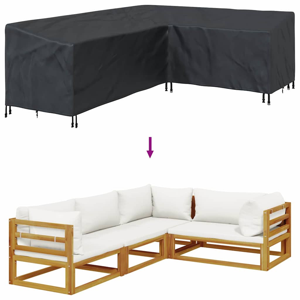 Möbelbezug Schwarz 235 x 235 x 85 cm 210D Oxford Stoff