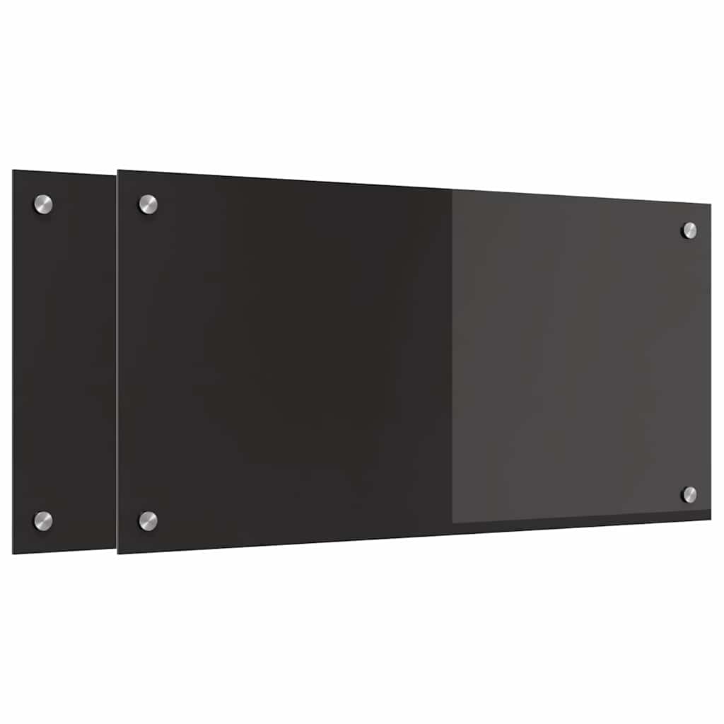 Küchenrückwand 2 pcs Weiß 70 x 40 cm Gehärtetes Glas