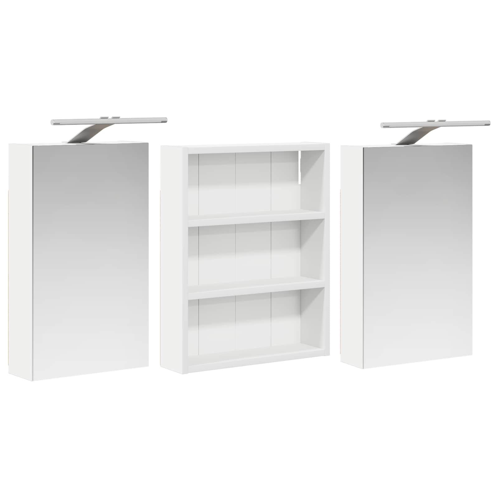 Badezimmerschrank-Set 3 pcs 80 x 10,5 x 50 cm Holzwerkstoff